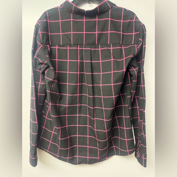 Dixxon Flannel "Hope" Black Pink Plaid Long Sleeve Breast Cancer XL Western Moto - Picture 2 of 9